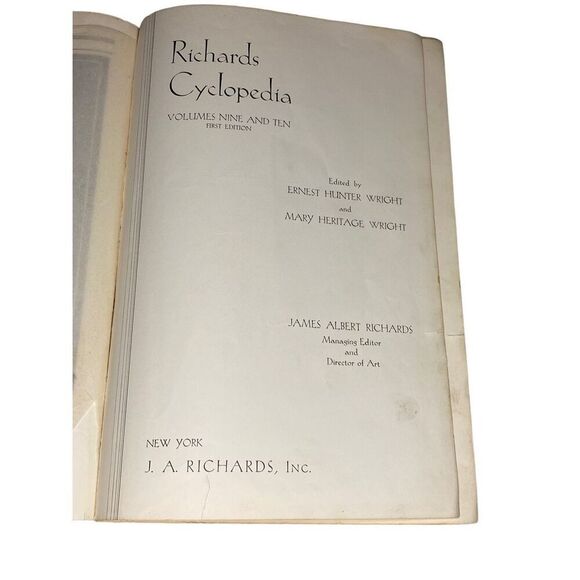 Richards Cyclopedia Vol 9 And 10 First Edition 1933 Hardcover Book Vintage - Picture 4 of 16